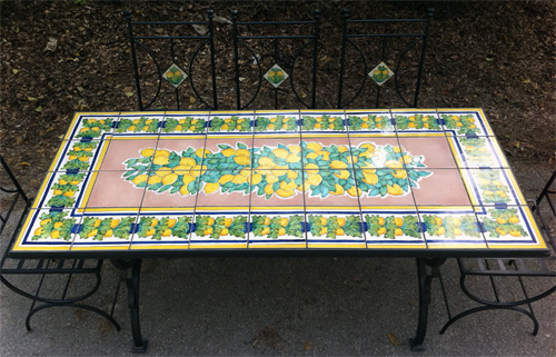 tavolo 80x189 decoro limoni